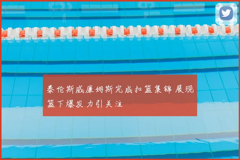 泰伦斯威廉姆斯完成扣篮集锦 展现篮下爆发力引关注