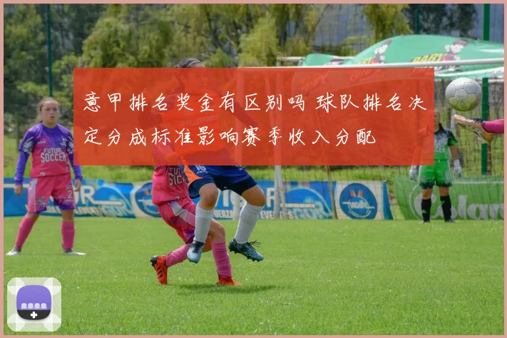 意甲排名奖金有区别吗 球队排名决定分成标准影响赛季收入分配